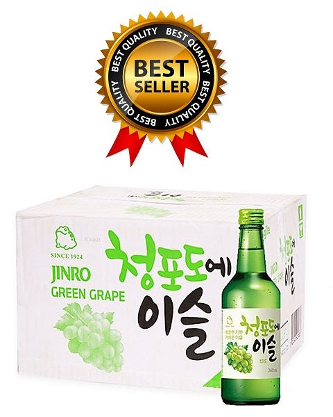 1 Carton (20 Bottles) - Jinro Green Grape Soju - SRA