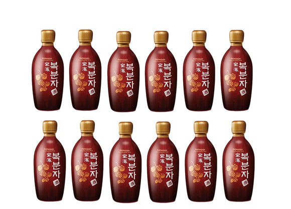 1 Carton (12 Bottles)★Bohae Bokbunja Raspberry Wine, Abv. 14%, 375ml x 12 Bottles★#1 Top Selling Bokbunja Wine in Korea - SRA